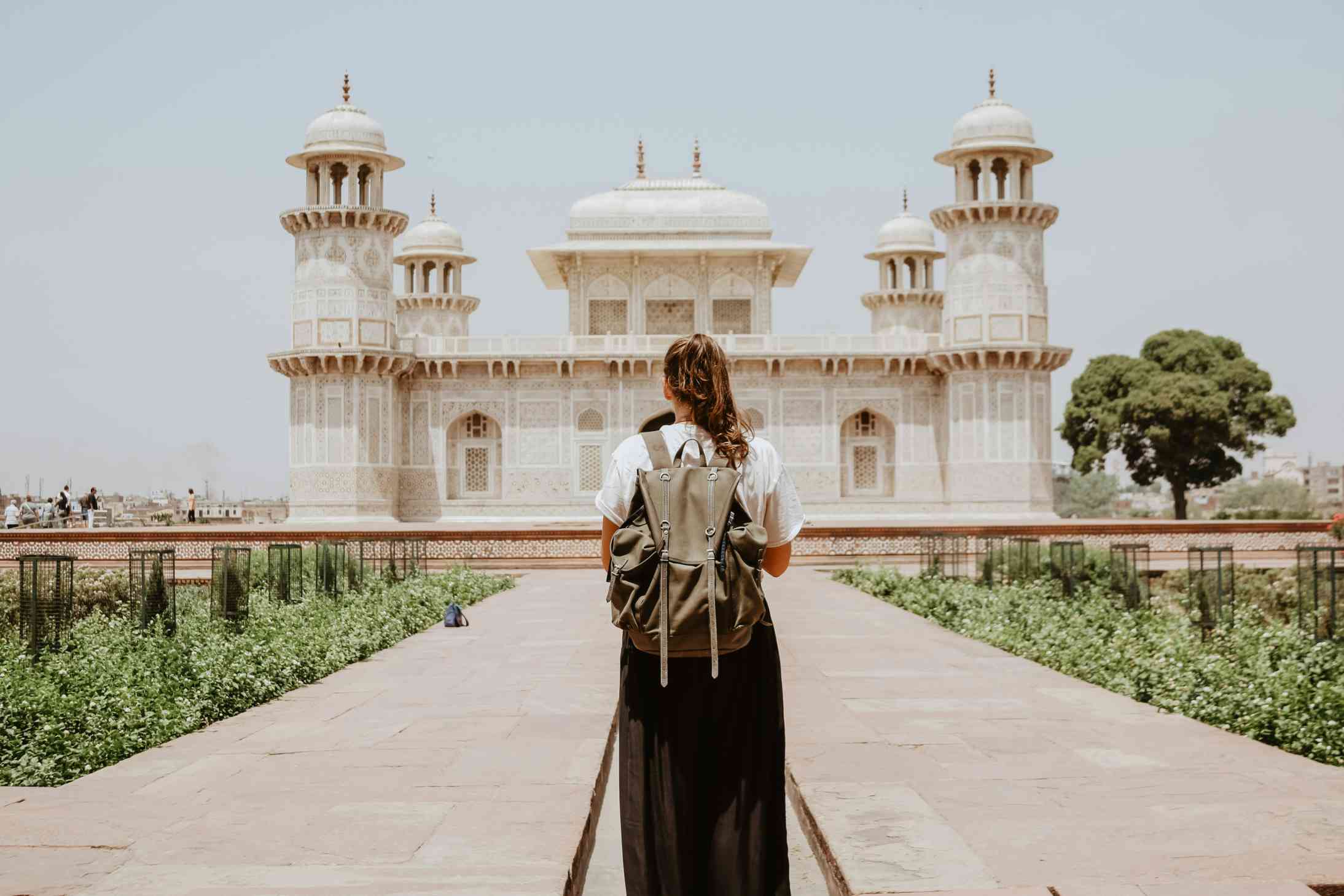 A woman tourist in Agra